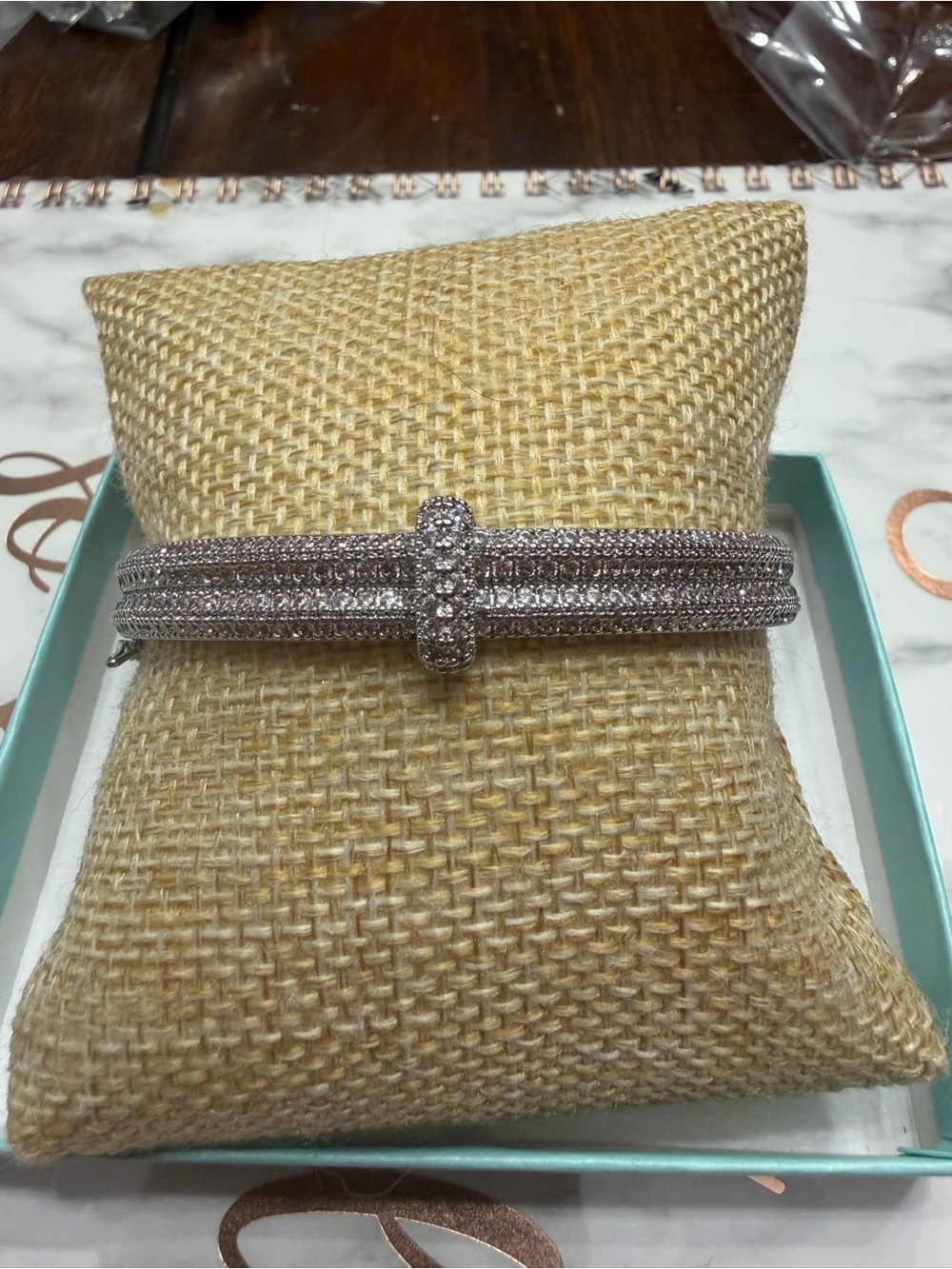 Silver-Tone Crystal Multi-Row Bracelet - Prosecco Collection